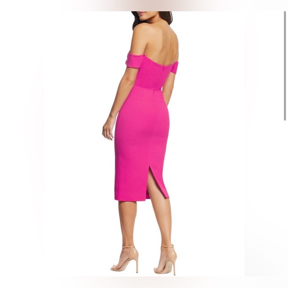 NWT Dress The Population | Bailey Off-the-Shoulder Bodycon Midi - Picture 1 of 12